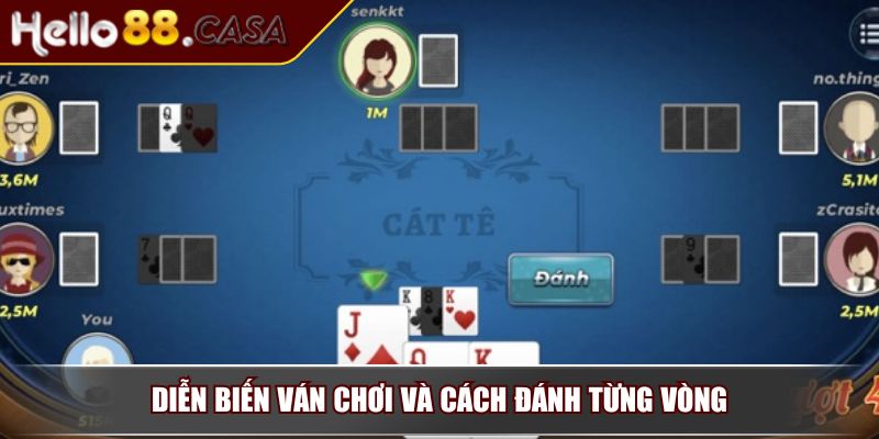 Cách Chơi Bài Cát Tê Online - Bí Quyết Thắng Từ Chuyên Gia 4 Diễn biến ván chơi và cách đánh từng vòng